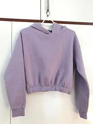 Addax Lila Kapüşonlu Sweatshirt