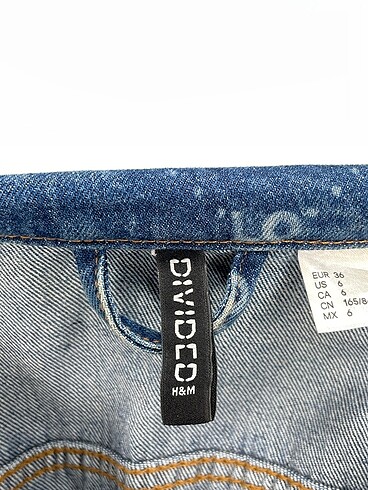 36 Beden mavi Renk H&M Kot Ceket %70 İndirimli.