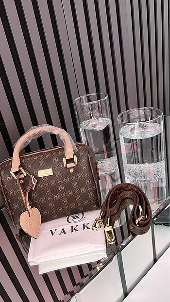 Vakko VAKKO SPEEDY 21cm monogram canta