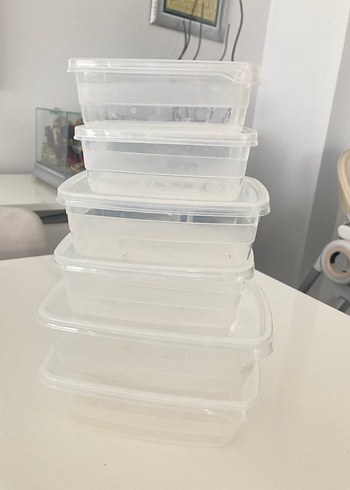 Beyaz Plastik Saklama Kapları Seti
