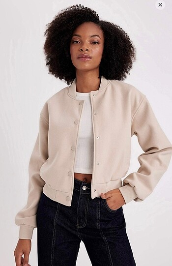 Crop ceket