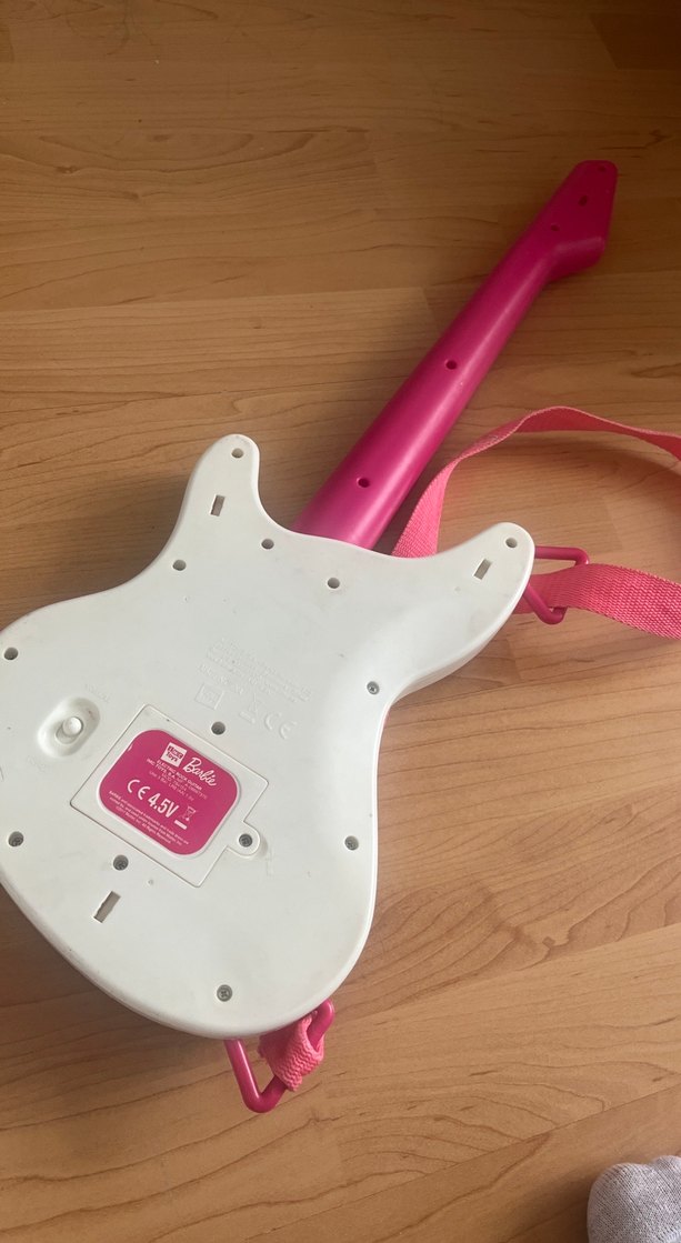 Renkli Barbie Müzikli Oyuncak Gitar - Görsel 4