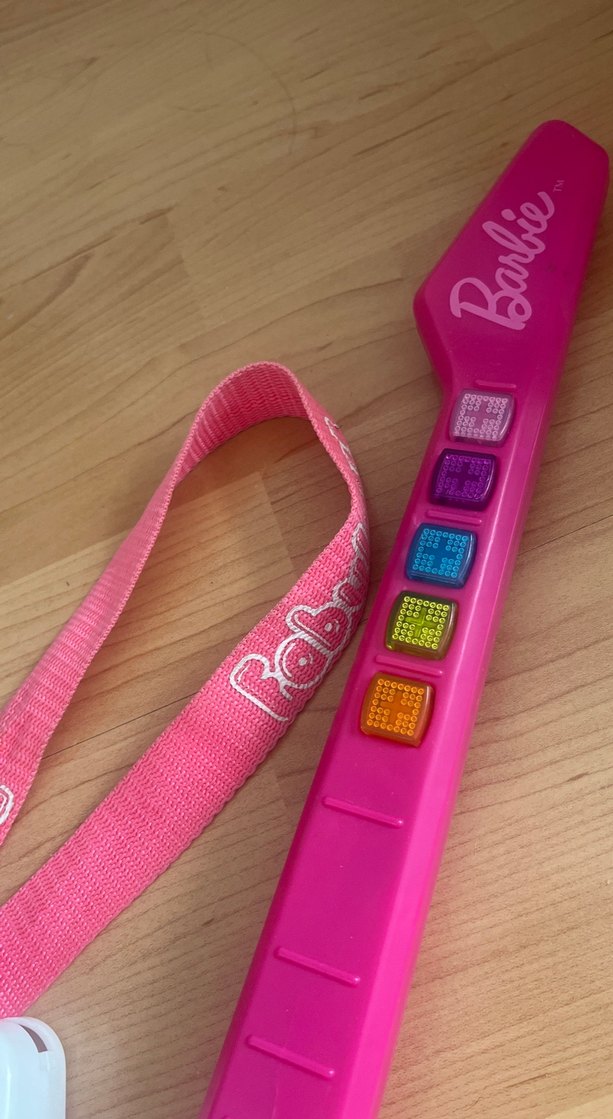 Renkli Barbie Müzikli Oyuncak Gitar - Görsel 3