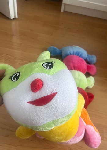 Beden Renkli Peluş Tırtıl Oyuncak