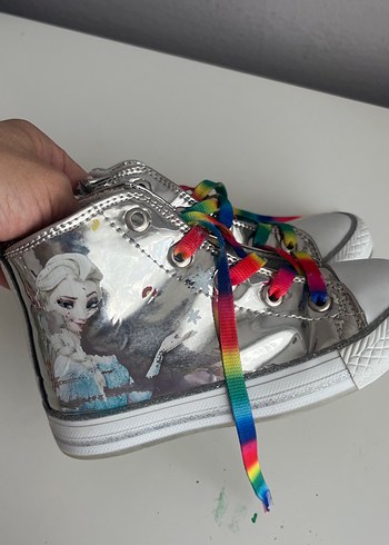 Kız Çocuk Metalik Renkli Kurdeleli Spor Ayakkabı - Görsel 2