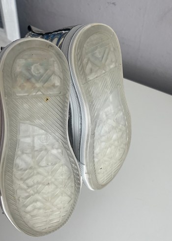 Kız Çocuk Metalik Renkli Kurdeleli Spor Ayakkabı - Görsel 4