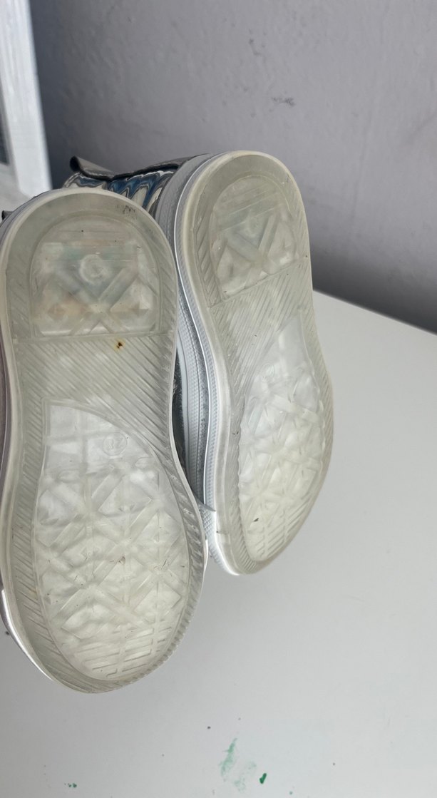 Kız Çocuk Metalik Renkli Kurdeleli Spor Ayakkabı - Görsel 4