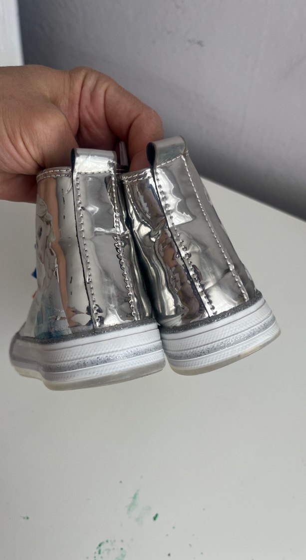 Kız Çocuk Metalik Renkli Kurdeleli Spor Ayakkabı - Görsel 5