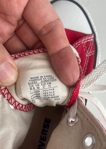 Converse Kız Çocuk Kırmızı Elastik Bağcıklı Spor Ayakkabı - Görsel 6