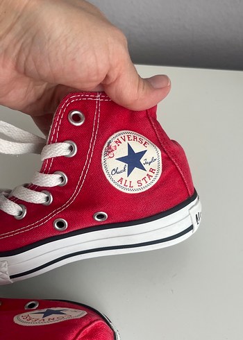 Converse Kız Çocuk Kırmızı Elastik Bağcıklı Spor Ayakkabı - Görsel 5