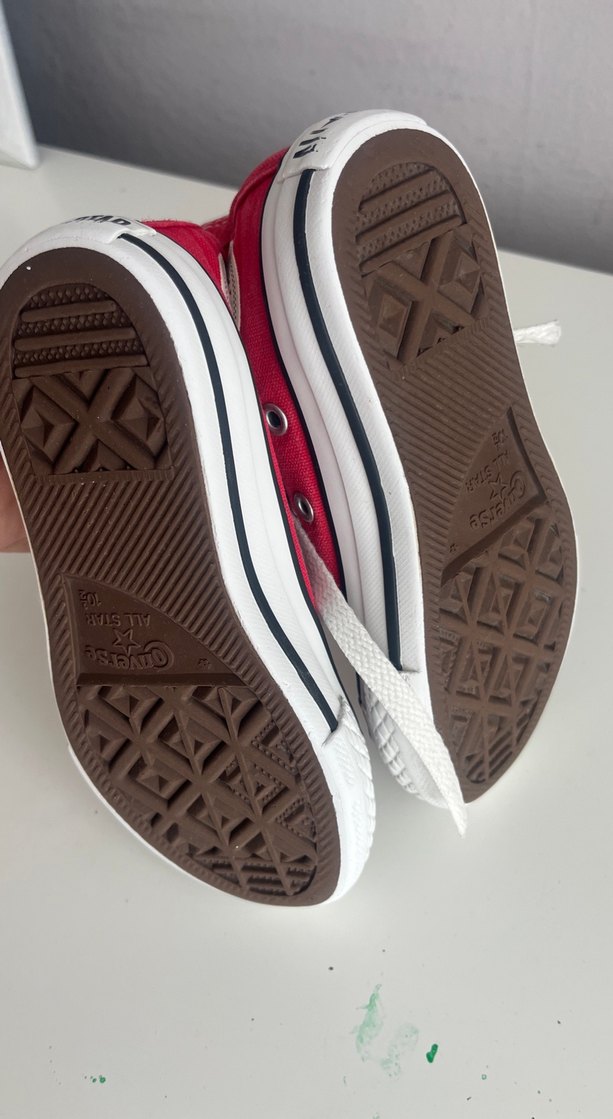 Converse Kız Çocuk Kırmızı Elastik Bağcıklı Spor Ayakkabı - Görsel 4