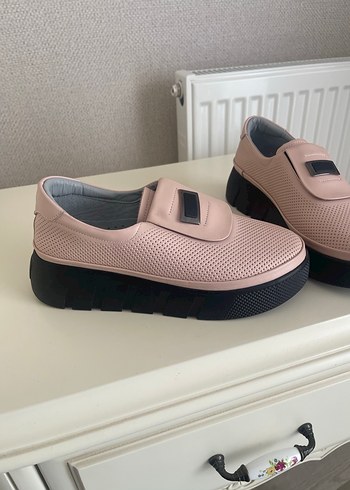 Pudra Pembe Platform Topuklu Kadın Spor Ayakkabı - Görsel 2