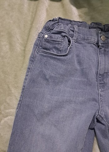 Gri Erkek Çocuk Bol Kesim Denim Pantolon