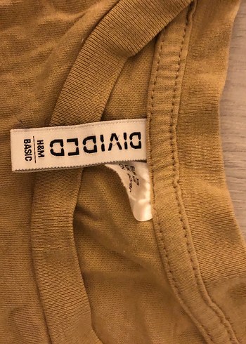 Bej Keten Kısa Kollu tişört - Görsel 2