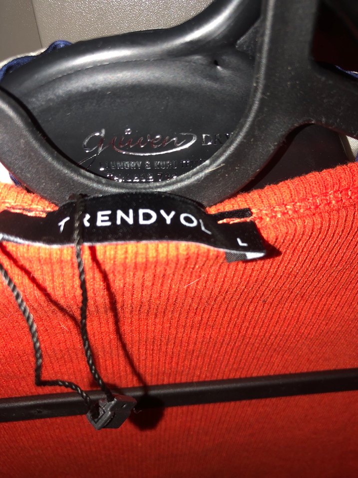 Düğmeli turuncu Kadın Midi Hırka - Görsel 2