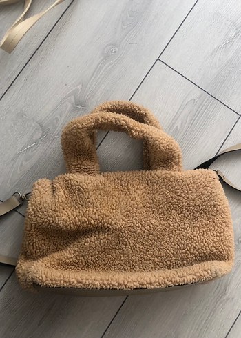 Kahverengi Kürklü Kadın Omuz Çantası