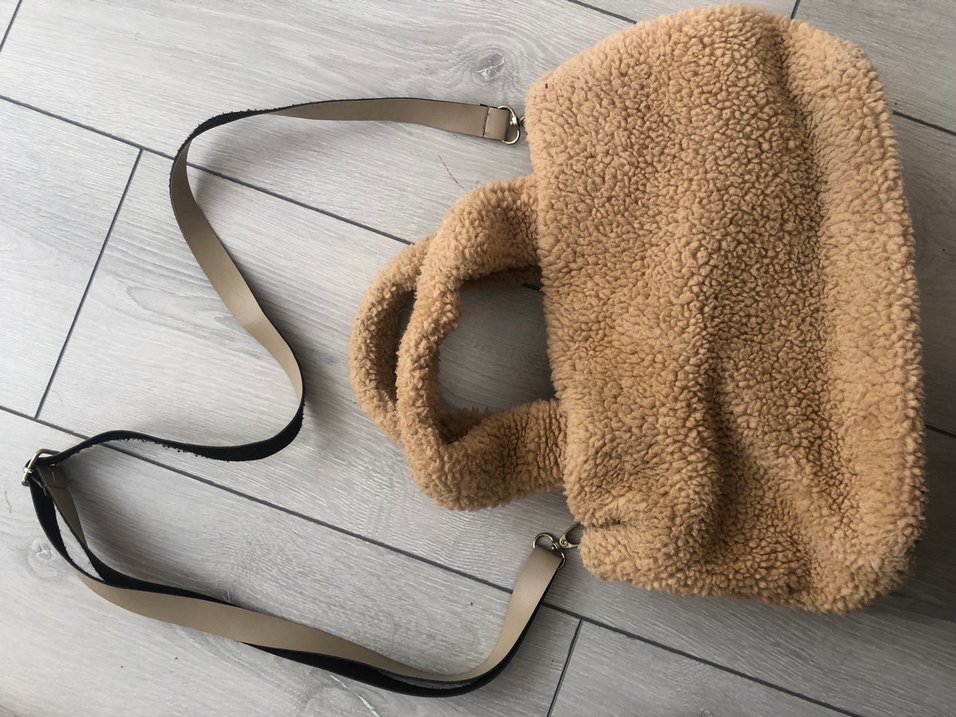 Kahverengi Kürklü Kadın Omuz Çantası - Görsel 2