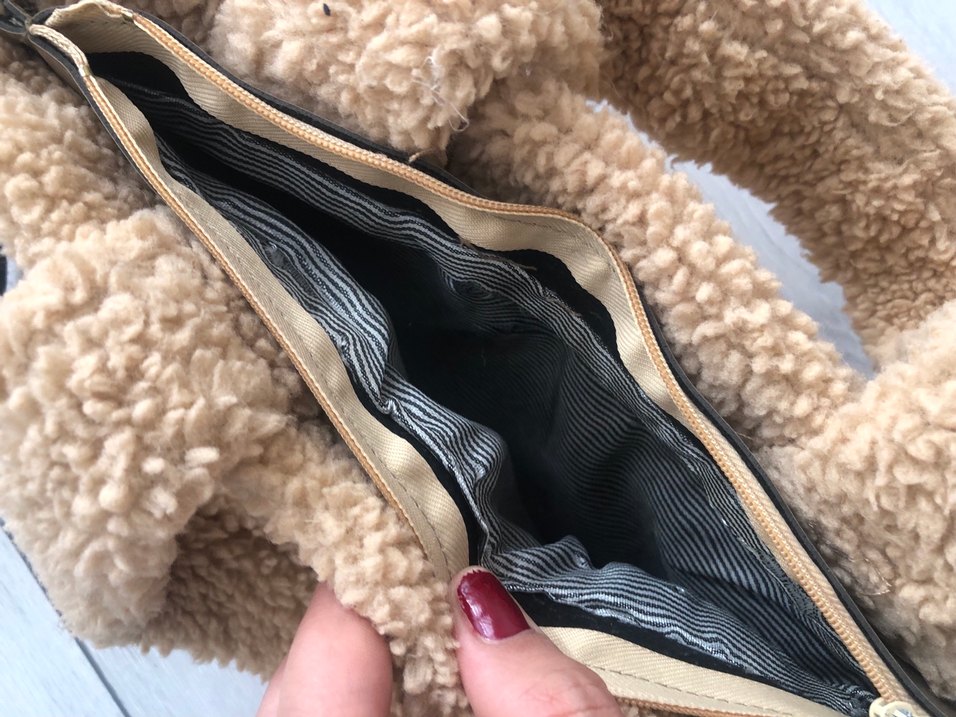 Kahverengi Kürklü Kadın Omuz Çantası - Görsel 4