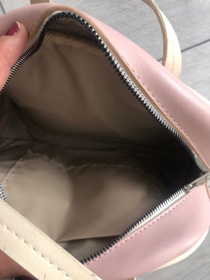 Fermuarlı Pembe Deri Kadın Çanta - Görsel 2