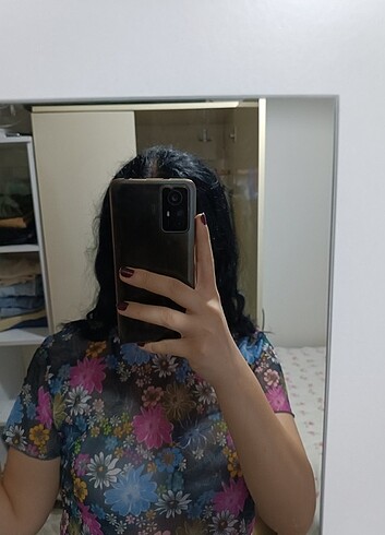 Diğer Tül crop bluz