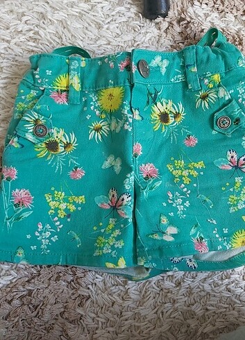 24-36 Ay Beden turkuaz Renk LCW kız şort 2-3yas yumuşak kot kumaş