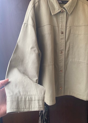 l Beden Denim Ceket Gömlek