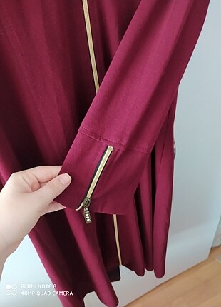 44 Beden bordo Renk Kapüşonlu kap