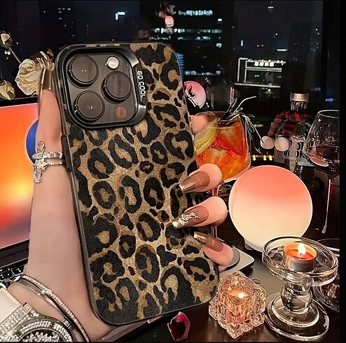Iphone 16 Pro Max telefon kılıfı Leopar