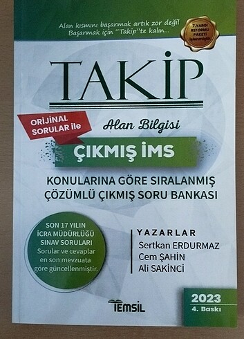 Takip icra müdürlüğü sınavı soru bankası