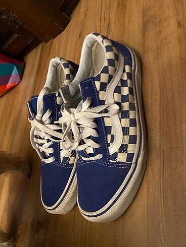 40,5 Beden mavi Renk Vans Old Skool Blue Checkerboard