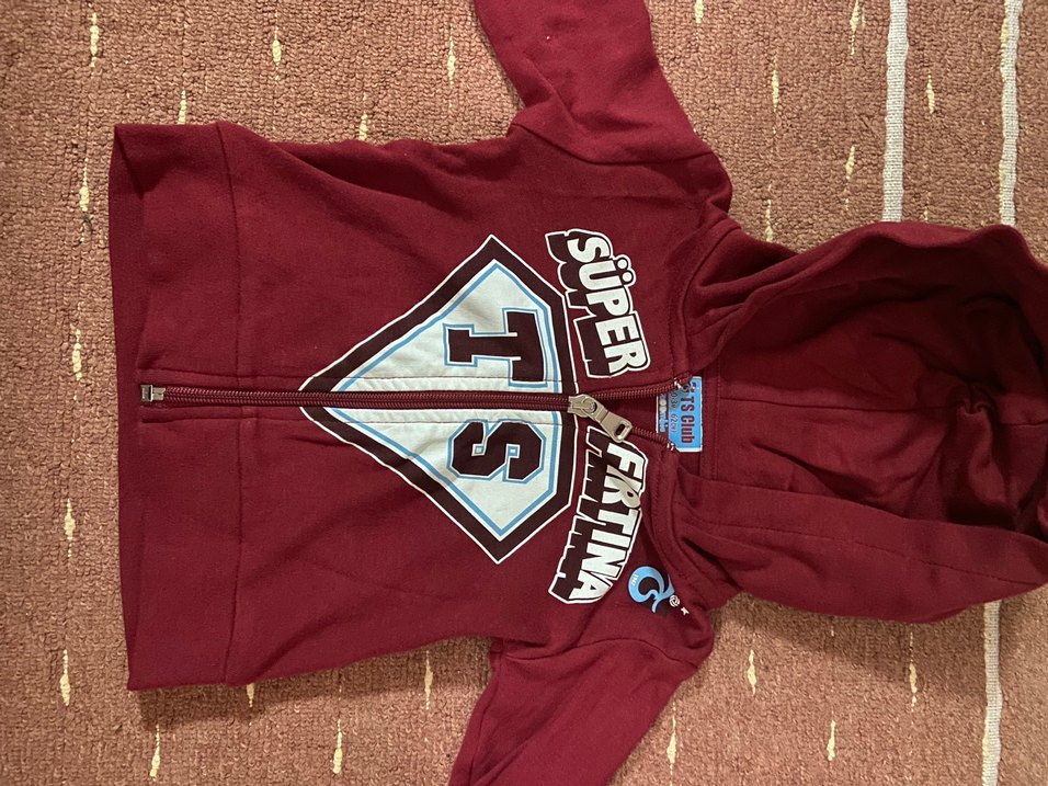 Bordo Kapüşonlu Fermuarlı Erkek Sweatshirt - Görsel 2