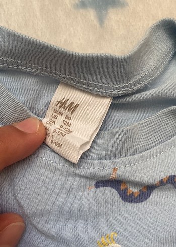 H&M Baskılı Erkek Bebek Kısa Kollu Takım