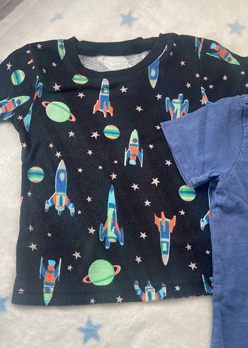 Erkek Çocuk Koyu Mavi Kısa Kollu Tişört - Görsel 2