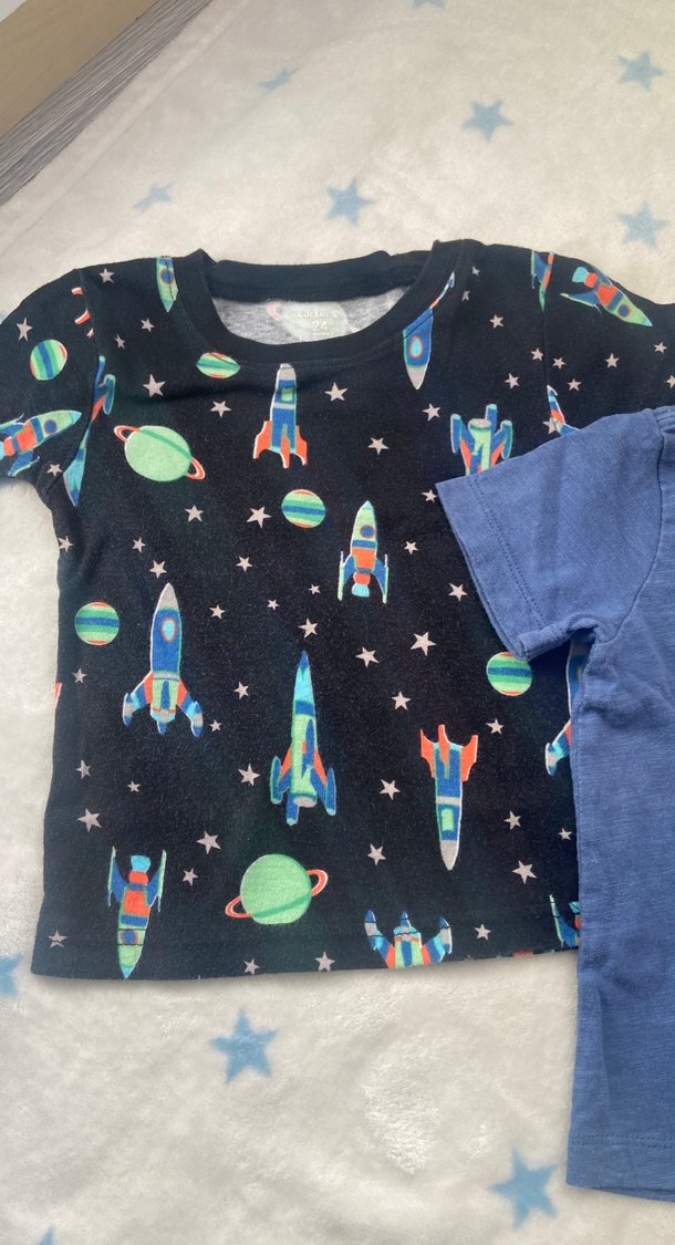 Erkek Çocuk Koyu Mavi Kısa Kollu Tişört - Görsel 2