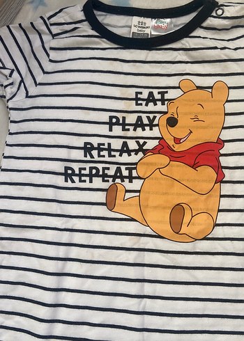 Çizgili ve Desenli Kısa Kollu Bebek Tulumları - Görsel 4