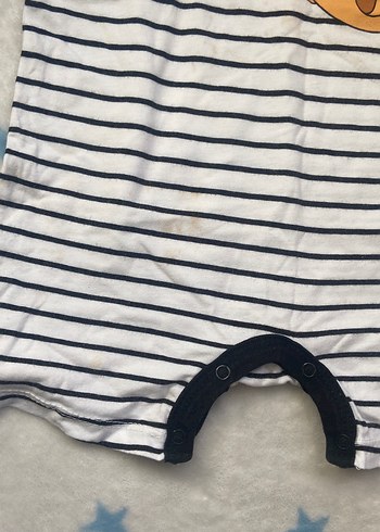 Çizgili ve Desenli Kısa Kollu Bebek Tulumları - Görsel 5