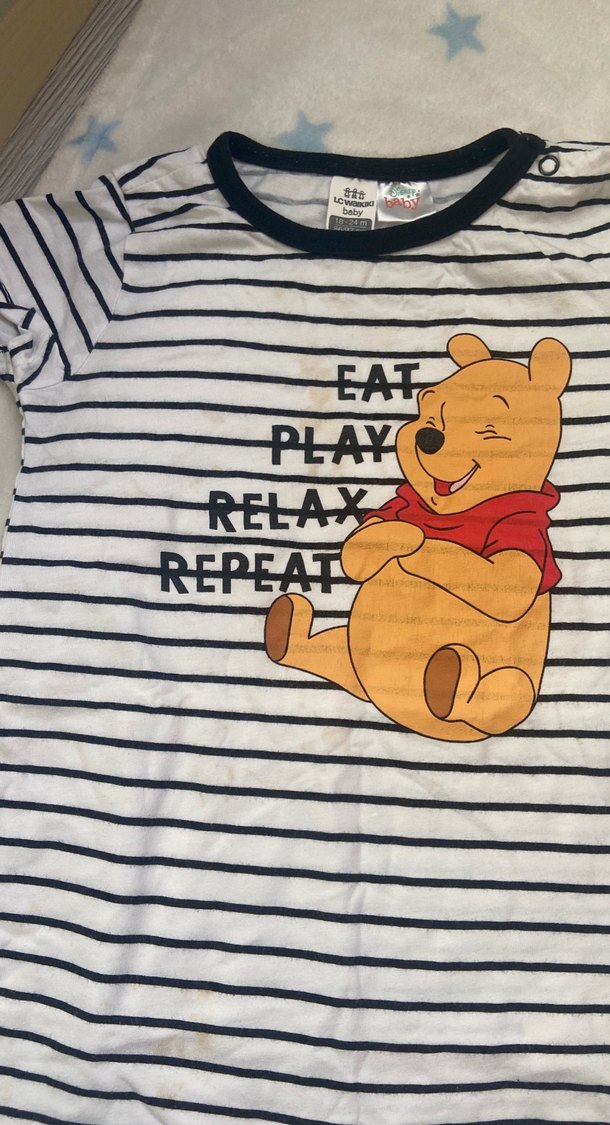 Çizgili ve Desenli Kısa Kollu Bebek Tulumları - Görsel 4