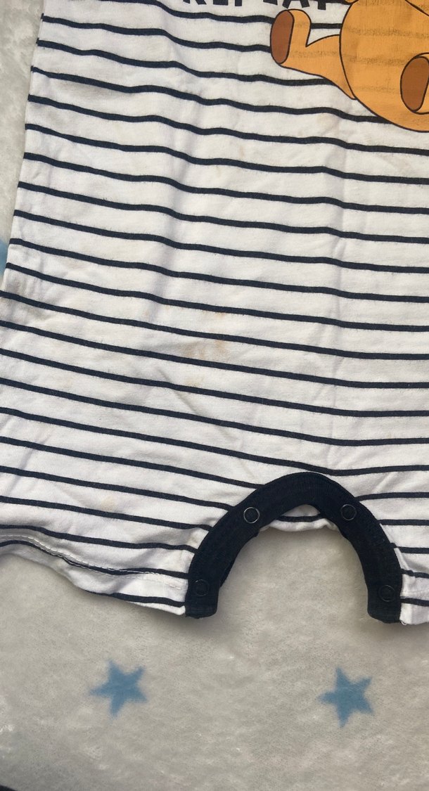 Çizgili ve Desenli Kısa Kollu Bebek Tulumları - Görsel 5