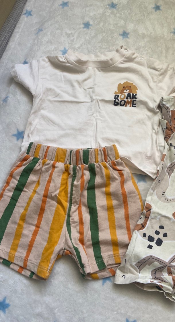 Erkek Bebek Pamuklu Kısa Kollu Takım - Görsel 4