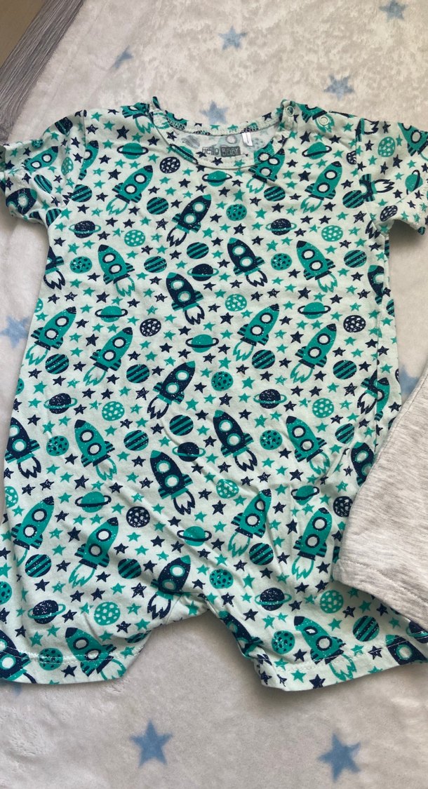 Gri Örme Bebek Erkek Tulum - Görsel 2