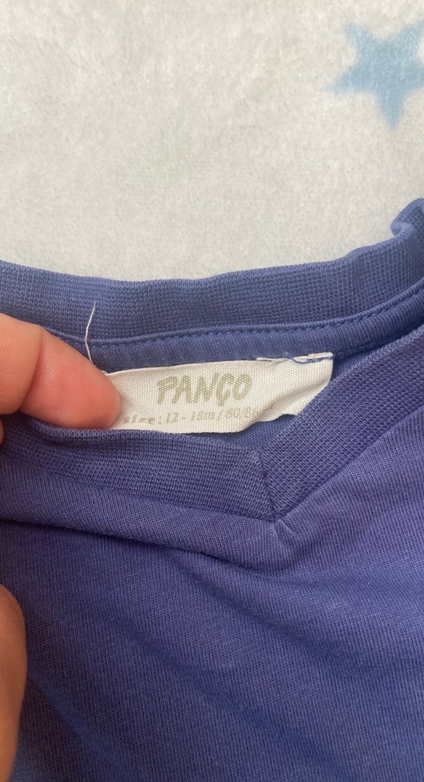 Lacivert Desenli Erkek Çocuk Denim Polo Tişört - Görsel 5