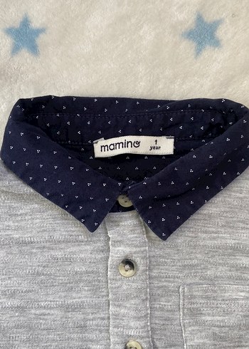 Erkek Gri Düğmeli Polo Tişört - Görsel 2