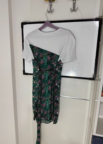 Yeşil Baskılı Midi Elbise - Görsel 4