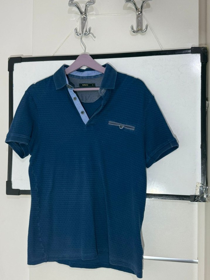 Erkek Lacivert Kısa Kollu Defacto Tişört - Görsel 5
