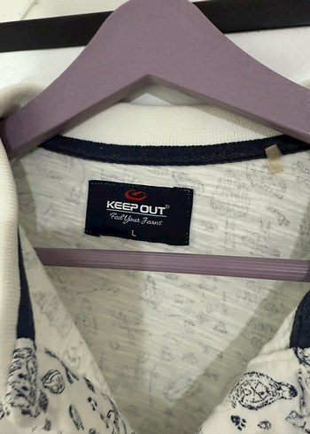 Desenli Beyaz Erkek Polo Tişört - Görsel 3