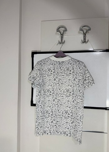 Desenli Beyaz Erkek Polo Tişört - Görsel 5