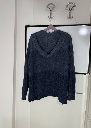 Gri Örgü Uzun Kollu Salaş Mavi Marka Hırka - Görsel 7