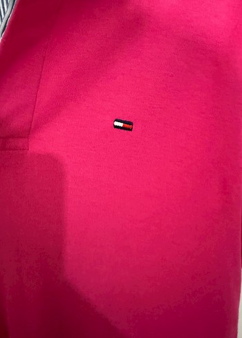 Erkek Pembe Polo Yaka Tommy Hilfiger Tişört - Görsel 7