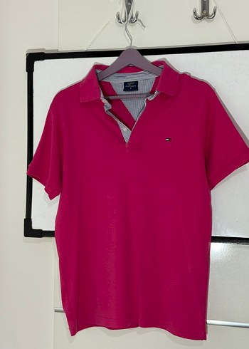 Erkek Pembe Polo Yaka Tommy Hilfiger Tişört - Görsel 4