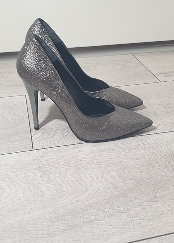 Gri Simli Stiletto - Görsel 5